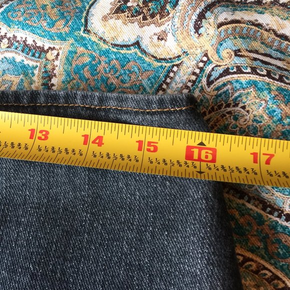 Clio Pencil Midi Skirt Dark Denim Vintage Laced Front Skirt Size - Picture 6 of 7